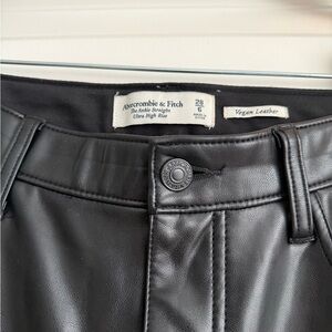 Abercrombie & Fitch Black Vegan Leather Pants